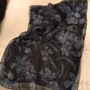 Blue floral scarf or belt